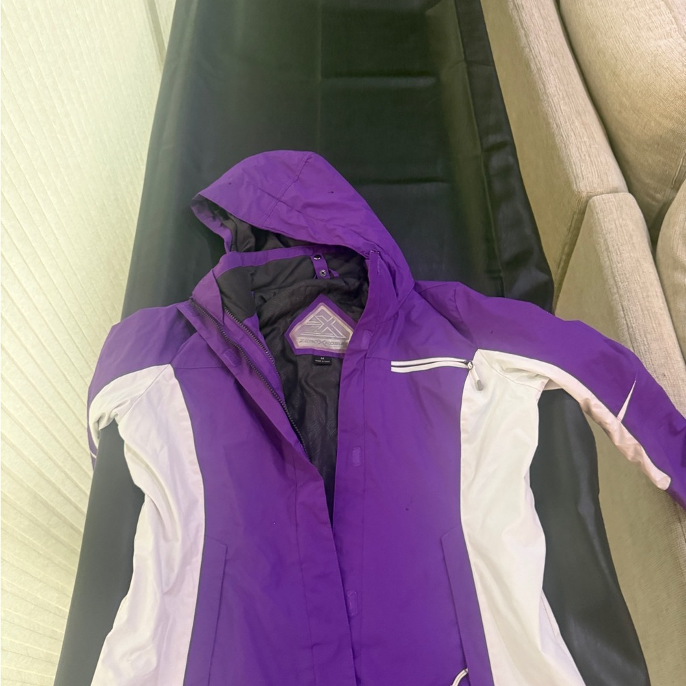 Purple and White Women's Jacket